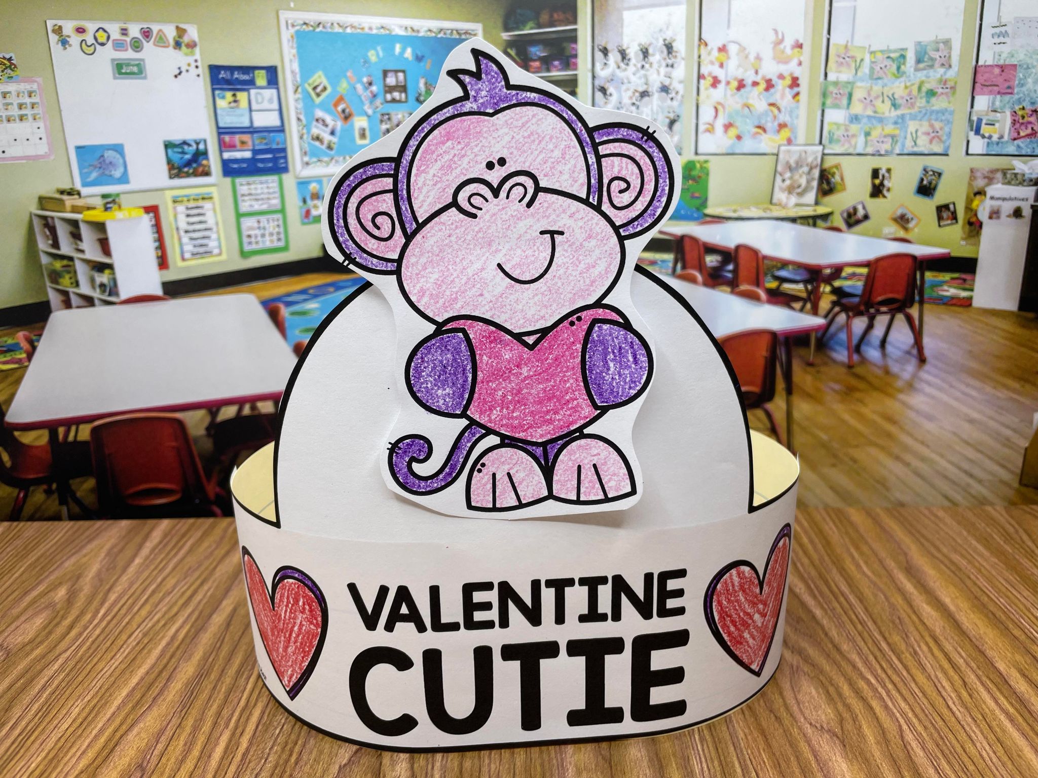 valentine's day hat free printables - simply kinder